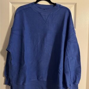 Aerie Blue Ribbed Sweatshirt